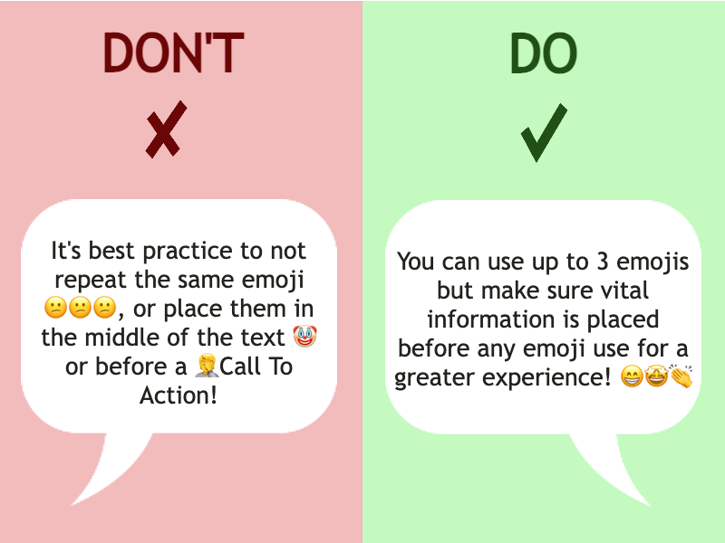 The dos and don'ts of emoji use for best user experience and web accessibility 